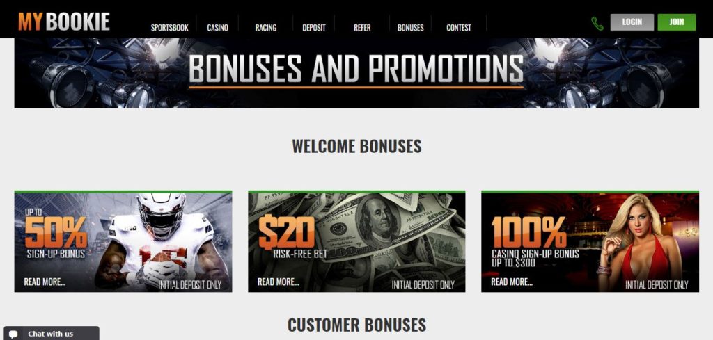mybookie casino bonuses