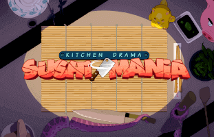 Kitchen Drama Sushi Mania Slot Logo