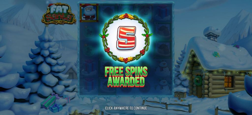 fat santa slot push gaming free spins awarded