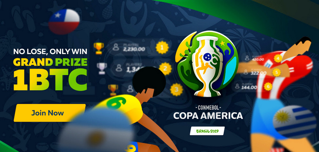 The COPA AMERICA has 6 rounds of prizes in FortuneJack!