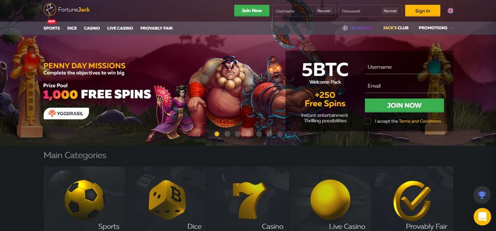 Review of FortuneJack Casino Bitcoin Online