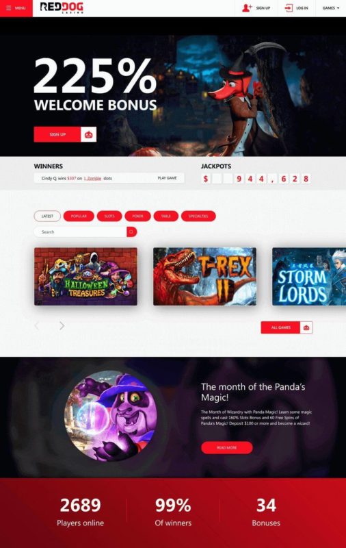 best slots on red dog casino