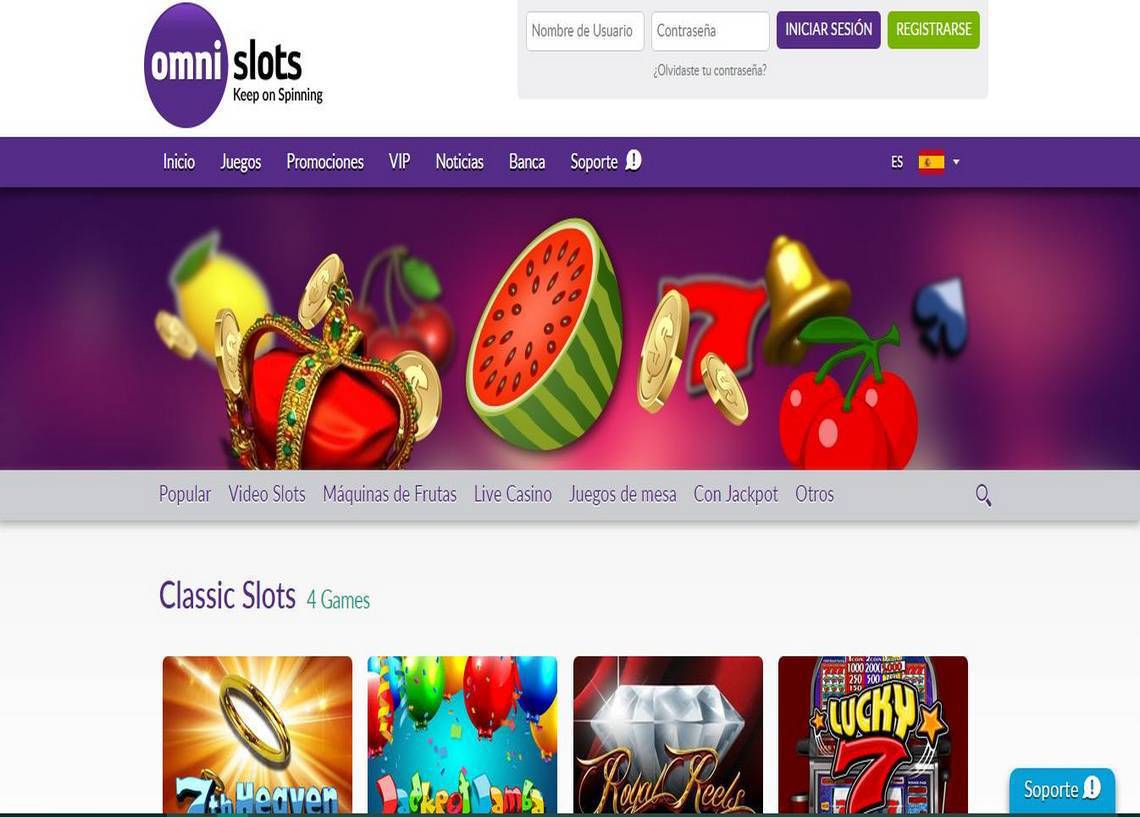 Omni Slots Casino portada de web