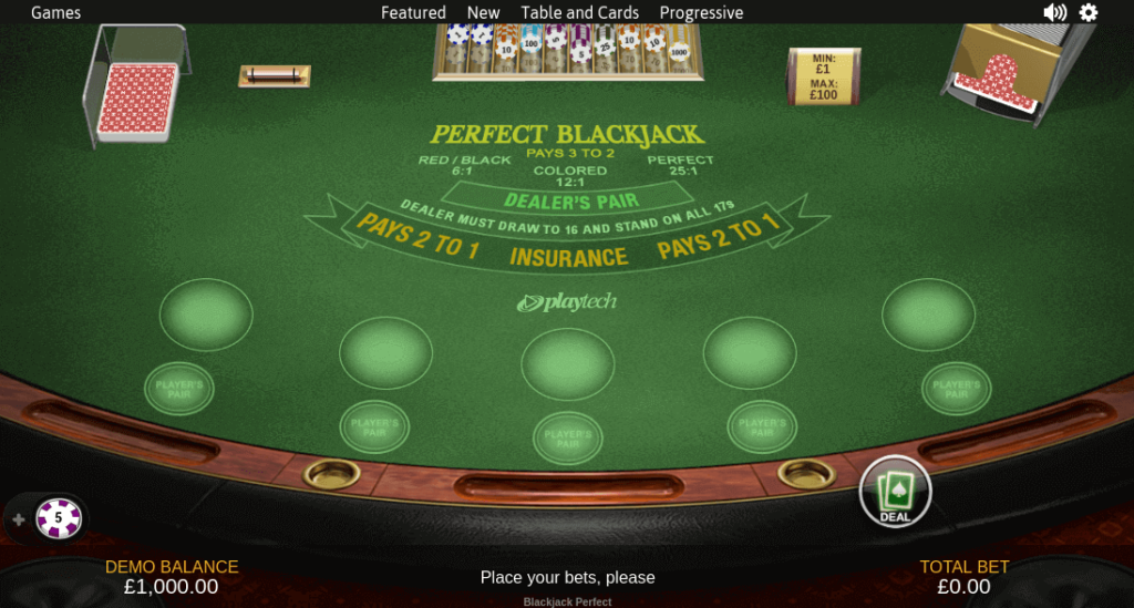 Perfect Blackjack Multihand 5 Revisión