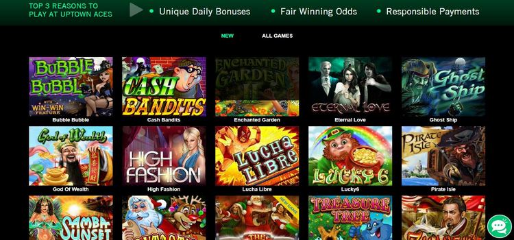 Uptown Aces Casino Juegos de Mesa y Tragamonedas Online