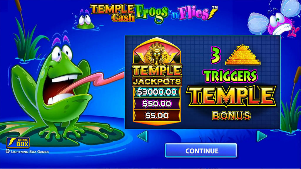 Tragamonedas Temple Cash Frogs ‘n Flies de Lightning Box Games