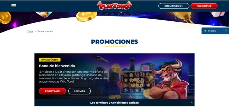 Promociones de PlayToro Casino